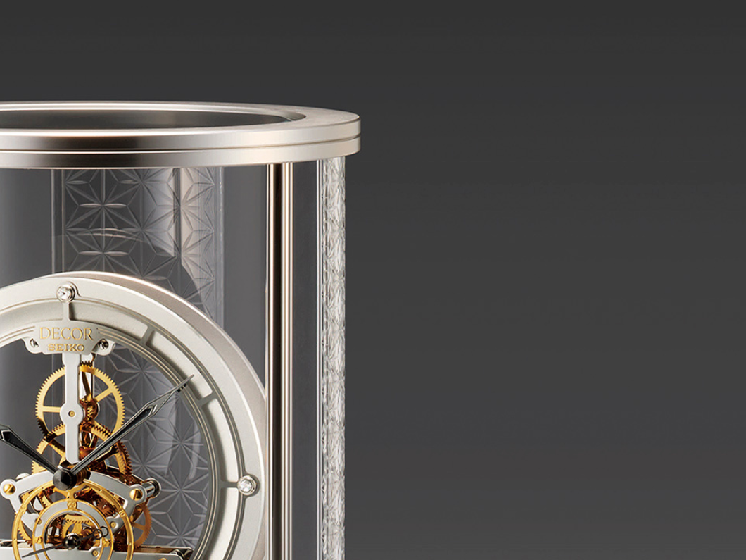 デコールセイコー 置時計 江戸切子 AZ763S